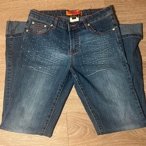 Y2K iconic baddazled flare jeans